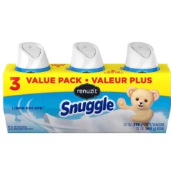 Renuzit Snuggle Linen Escape Scent Air Freshener 7 oz Gel 3 Pcs (Pack of 4)