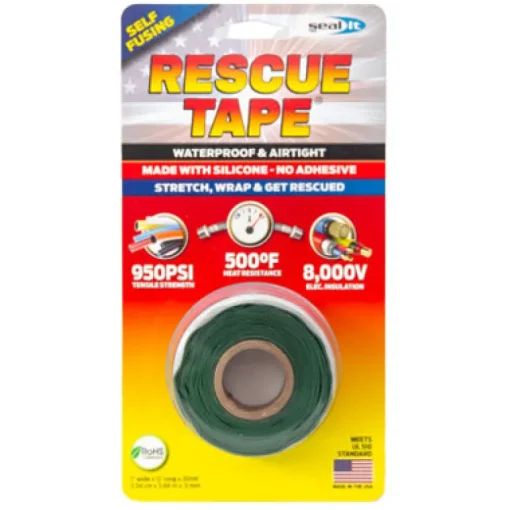 Rescue Tape Green 1 in. W X 12 ft. L Silicone Tape