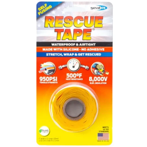 Rescue Tape Yellow 1 in. W X 12 ft. L Silicone Tape