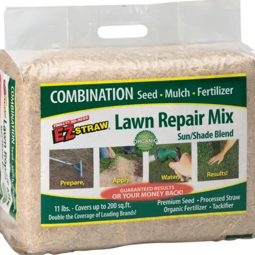 Rhino Seed EZ-Straw Assorted Sun or Shade Seed/Fertilizer/Mulch Repair Kit 11 lb