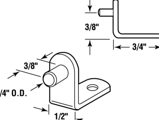 Richelieu Onward Silver Steel Shelf Support Peg .625 in. L 44 lb
