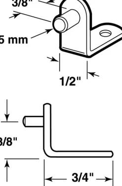 Richelieu Silver Metal Shelf Support Peg 5 mm Ga. 0.69 in. L 33 lb