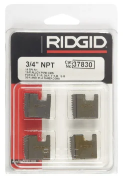 Ridgid Alloy Steel SAE Pipe Threading Die 3/4 in. 4 pc
