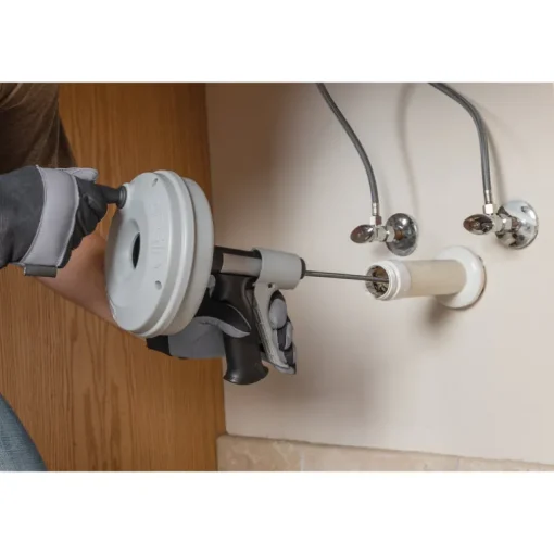 Ridgid Kwik Spin+ Plastic Ergonomic Autofeed Drum Auger Hand Spinner 25 L ft. Cable x 1/4 Dia. in.