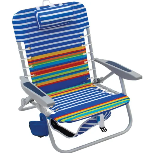 Rio Brands 4 position Adjustable Assorted Backpack Folding Chair (Pack of 4)