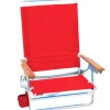 Rio Brands 5 position Adjustable Red Beach Folding Chair (Pack of 4)