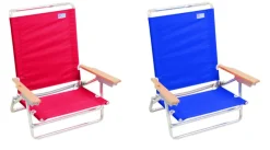 Rio Brands 5 position Beach Chair (Pack of 4)