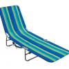 RIO Brands Silver Steel Frame Chaise Lounge Multicolored