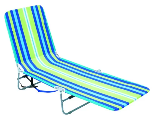 RIO Brands Silver Steel Frame Chaise Lounge Multicolored