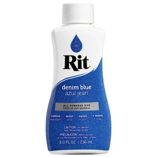 Rit 88360 8 Oz Denim Blue Liquid Dye (Pack of 12)