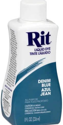 Rit 88360 8 Oz Denim Blue Liquid Dye (Pack of 12)