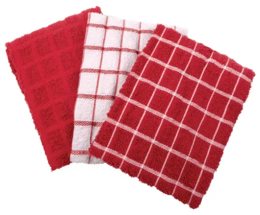 Ritz Paprika Cotton Kitchen Towel 3 pk (Pack of 3)