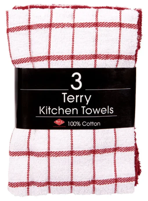 Ritz Paprika Cotton Kitchen Towel 3 pk (Pack of 3)