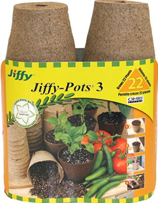 Round Peat Pot, 3-In., 22-Pk.