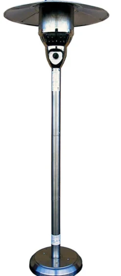 Rta International Natural Gas Patio Heater Commercial 41000 Btu 85 " Tall Stainless Steel