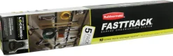 Rubbermaid FastTrack 3.6 in. W x 32 in. D Silver Metal Garage Organizer Kit
