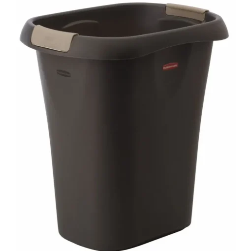 Rubbermaid 5.25 gal. Black Open Top Wastebasket (Pack of 6)