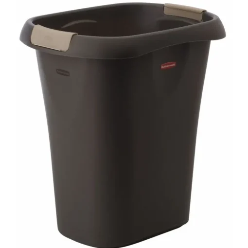Rubbermaid 5.25 gal. Black Open Top Wastebasket (Pack of 6)