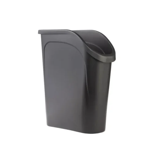 Rubbermaid 6.4 gal Black Resin Under Counter Wastebasket