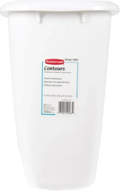 Rubbermaid 3.5 gal. White Open Top Wastebasket (Pack of 6)