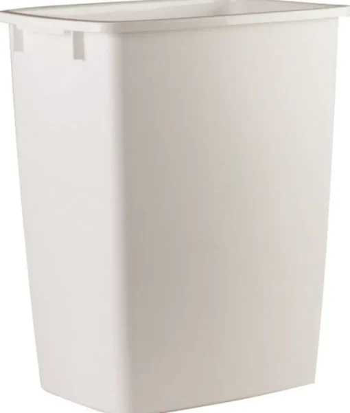 Rubbermaid 9 gal. White Open Top Wastebasket (Pack of 6)