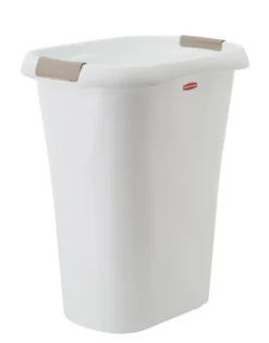 Rubbermaid 8 gal. White Open Top Wastebasket (Pack of 6)