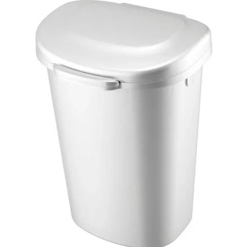 Rubbermaid 13 gal. White Touch Top Wastebasket (Pack of 4)