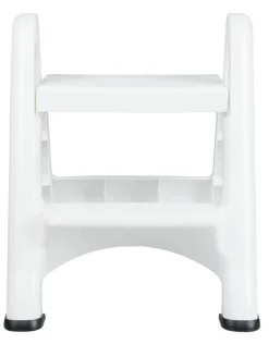Rubbermaid 21 in. H X 22.9 in. W X 18.9 in. D 300 lb. capacity 2 step Plastic Folding Step Stool