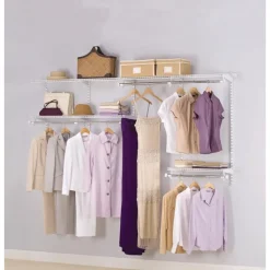 Rubbermaid 49.2 in. H X 13.25 in. W X 2.6 in. L Steel Closet Kit