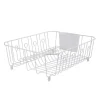 Rubbermaid 17.6 in. L X 13.8 in. W X 5.9 in. H White Steel Dish Drainer
