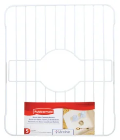 Rubbermaid 12.6 in. W x 10.5 in. L Coated Wire Twin Sink Rack White (Pack of 6)