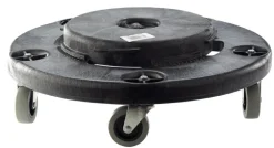 Rubbermaid Brute 250 lb Black Plastic Wheeled Garbage Can Dolly