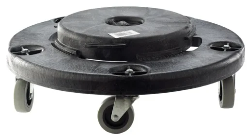 Rubbermaid Brute 250 lb Black Plastic Wheeled Garbage Can Dolly