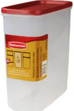 Rubbermaid Clear Red Rectangular Slim Modular Dry Food Storage Container 21 Cup Capacity