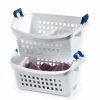 Rubbermaid FG292800WHT White Stack'n Sort Laundry Basket (Pack of 6)