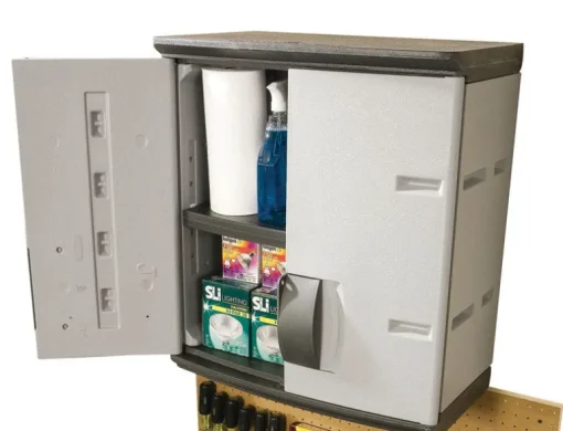 Rubbermaid Mica/Charcoal Steel Wall Cabinet 2.3 H x 2 W x 1.2 D ft.