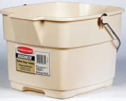 Rubbermaid Roughneck 15 qt. Bucket Bisque (Pack of 6)