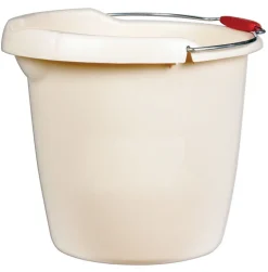 Rubbermaid Roughneck Plastic Bisque Round Bucket 15 qt. Capacity (Pack of 6)
