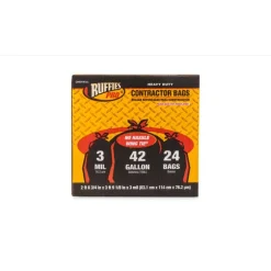 Ruffies 42 gal Contractor Bags Wing Ties 24 pk
