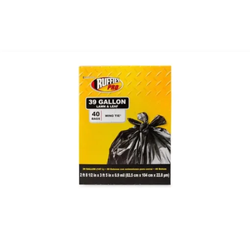 Ruffies Pro 39 gal Lawn & Leaf Bags Wing Ties 40 pk