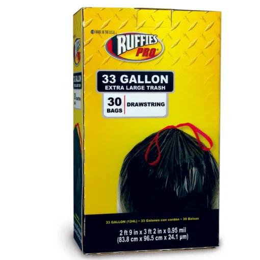 Ruffies Pro 33 gal Trash Bags Drawstring 30 pk