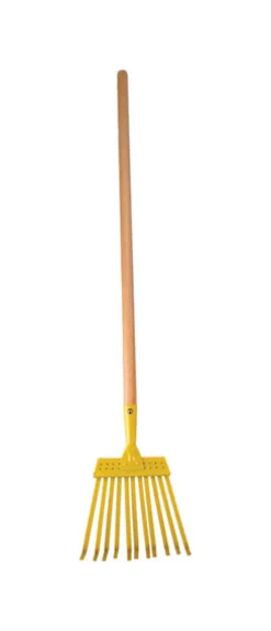 Rugg 31 in. 11 Tine Steel Leaf Rake Wood Handle