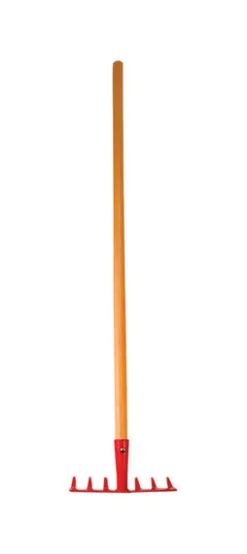 Rugg Buddy Bee 31 in. 7 Tine Steel Rake Wood Handle