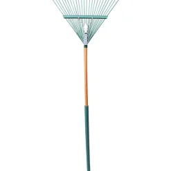 Rugg Ultra 65 in. 24 Tine Steel Springback Rake Wood Handle