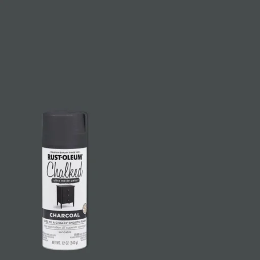 Rustoleum 302590 12 Oz Charcoal Chalked Ultra Matte Spray Paint (Pack of 6)