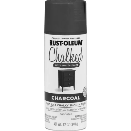 Rustoleum 302590 12 Oz Charcoal Chalked Ultra Matte Spray Paint (Pack of 6)