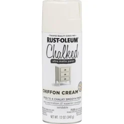 Rustoleum 302596 12 Oz Chiffon Cream Chalked Ultra Matte Spray Paint (Pack of 6)