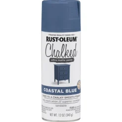 Rustoleum 302598 12 Oz Coastal Blue Chalked Ultra Matte Spray Paint (Pack of 6)