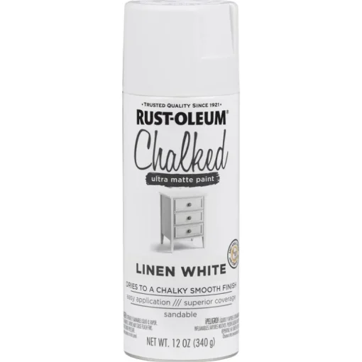 Rustoleum 302591 12 Oz Linen White Chalked Ultra Matte Spray Paint (Pack of 6)