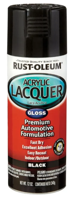 Rust-Oleum Automotive Lacquer Gloss Black Automotive Acrylic Lacquer Spray 12 oz